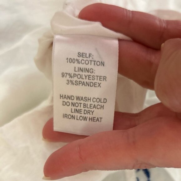 LULUS With a Whisper Blue and Ivory Embroidered Dress 3/4 Sleeve Boho Chic XS - Picture 13 of 16